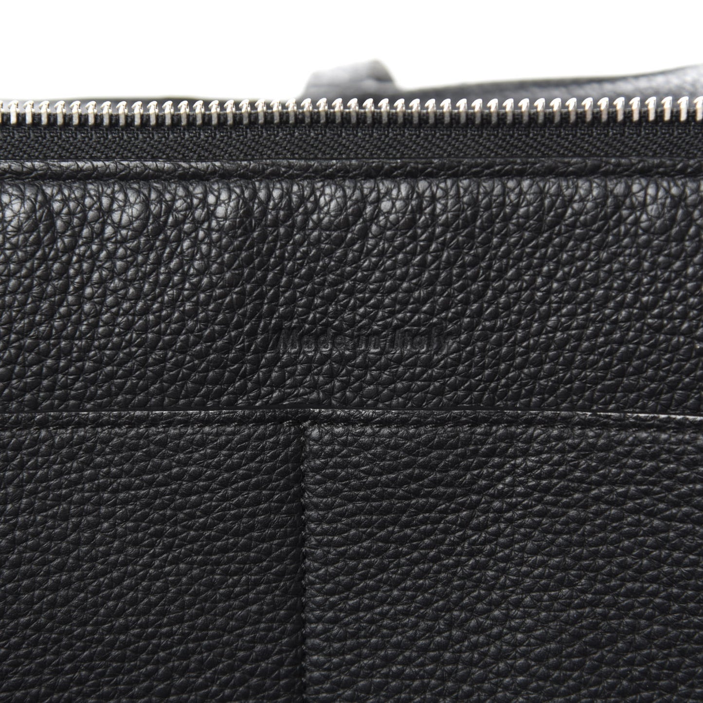Baby Grained Calfskin Small Tri-Fold Bag Black