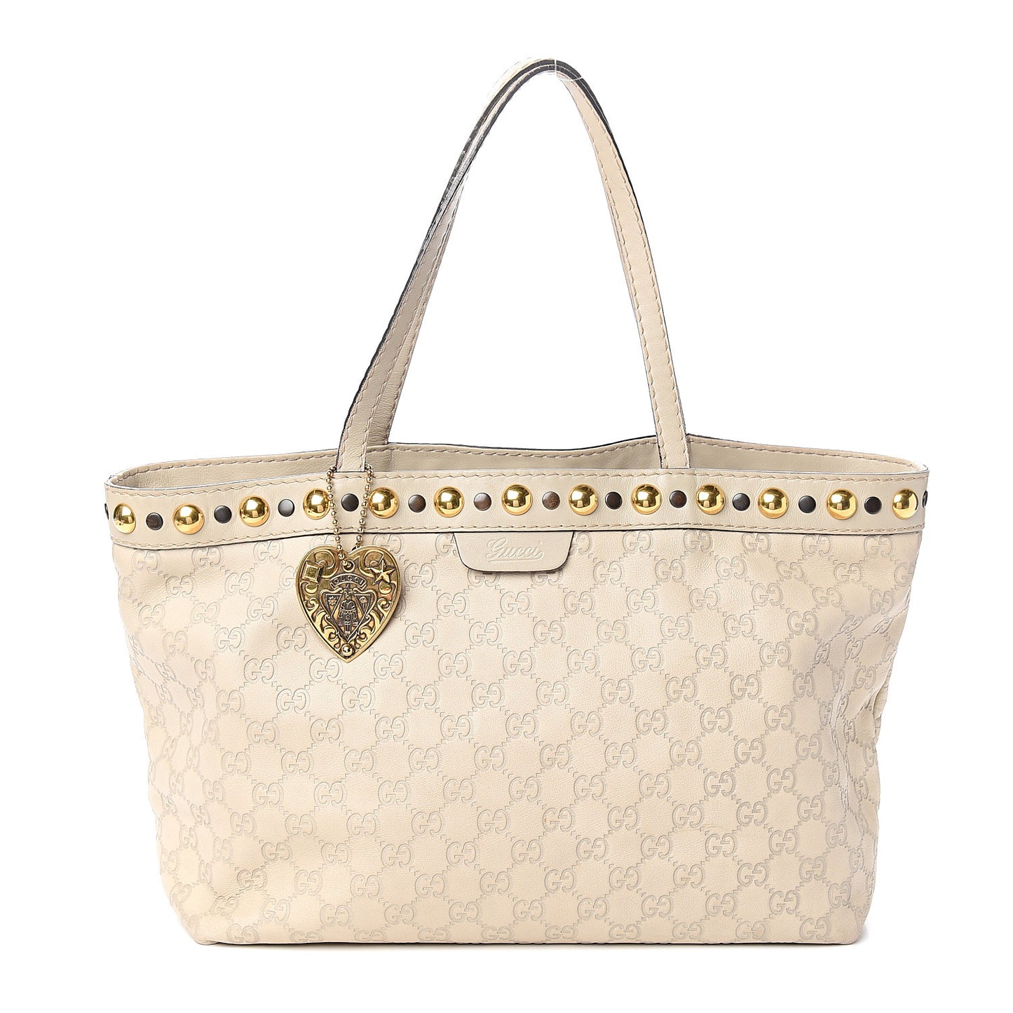 Guccissima Medium Babouska Shopping Tote Off White