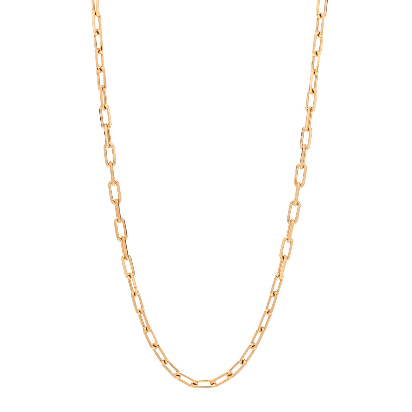 18K Yellow Gold SM Santos De Cartier Link Necklace 22"