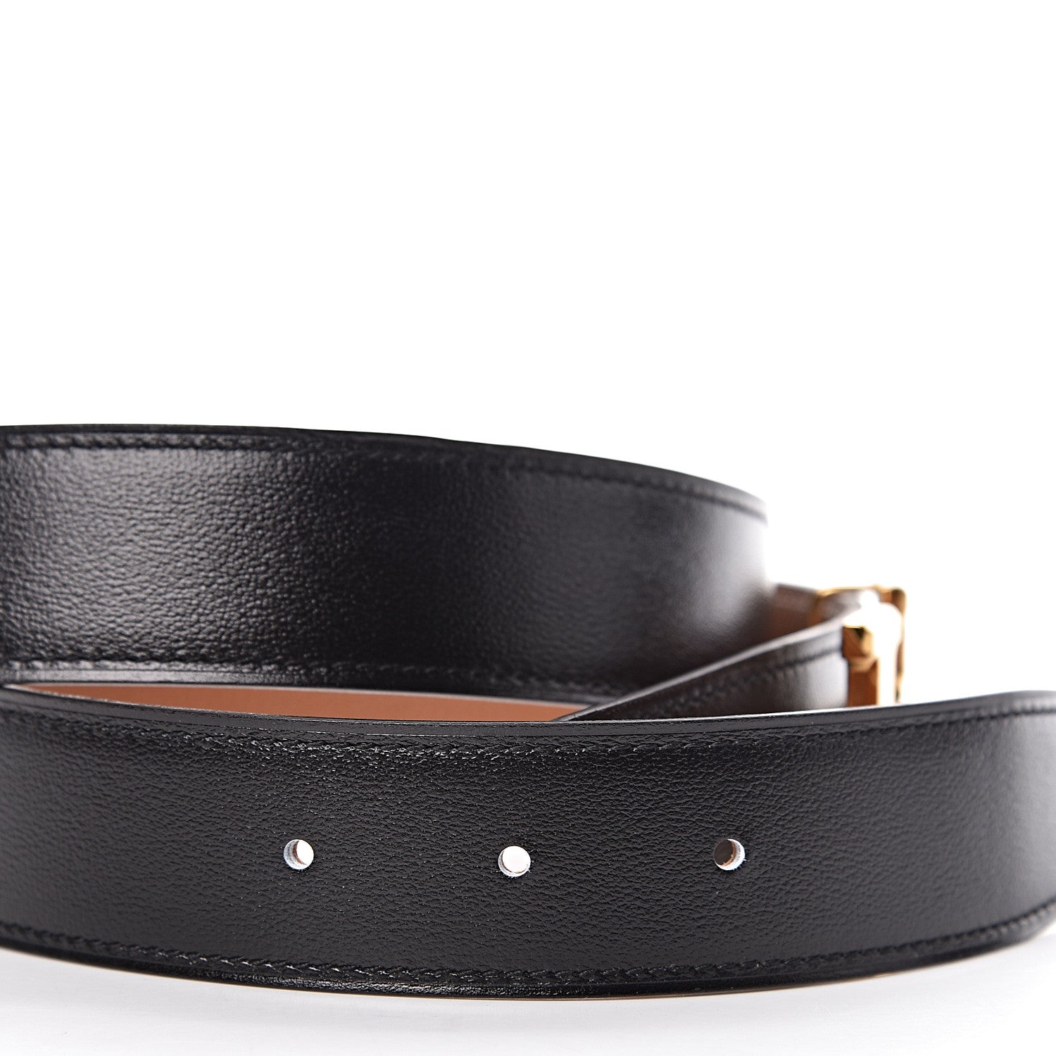 Hermes Box Togo 32mm H Belt 85 Black Gold 4 of 7