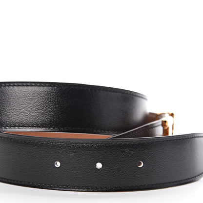 Hermes Box Togo 32mm H Belt 85 Black Gold 4 of 7