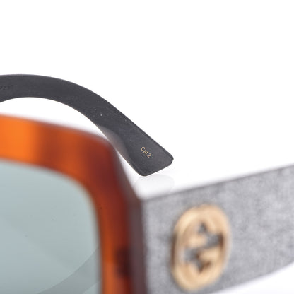 Gucci Square Frame GG0102S Sunglasses Glitter Silver Multi 13 of 16