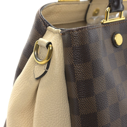 Louis Vuitton Damier Ebene Cuir Taurillon Brittany Creme 8 of 8