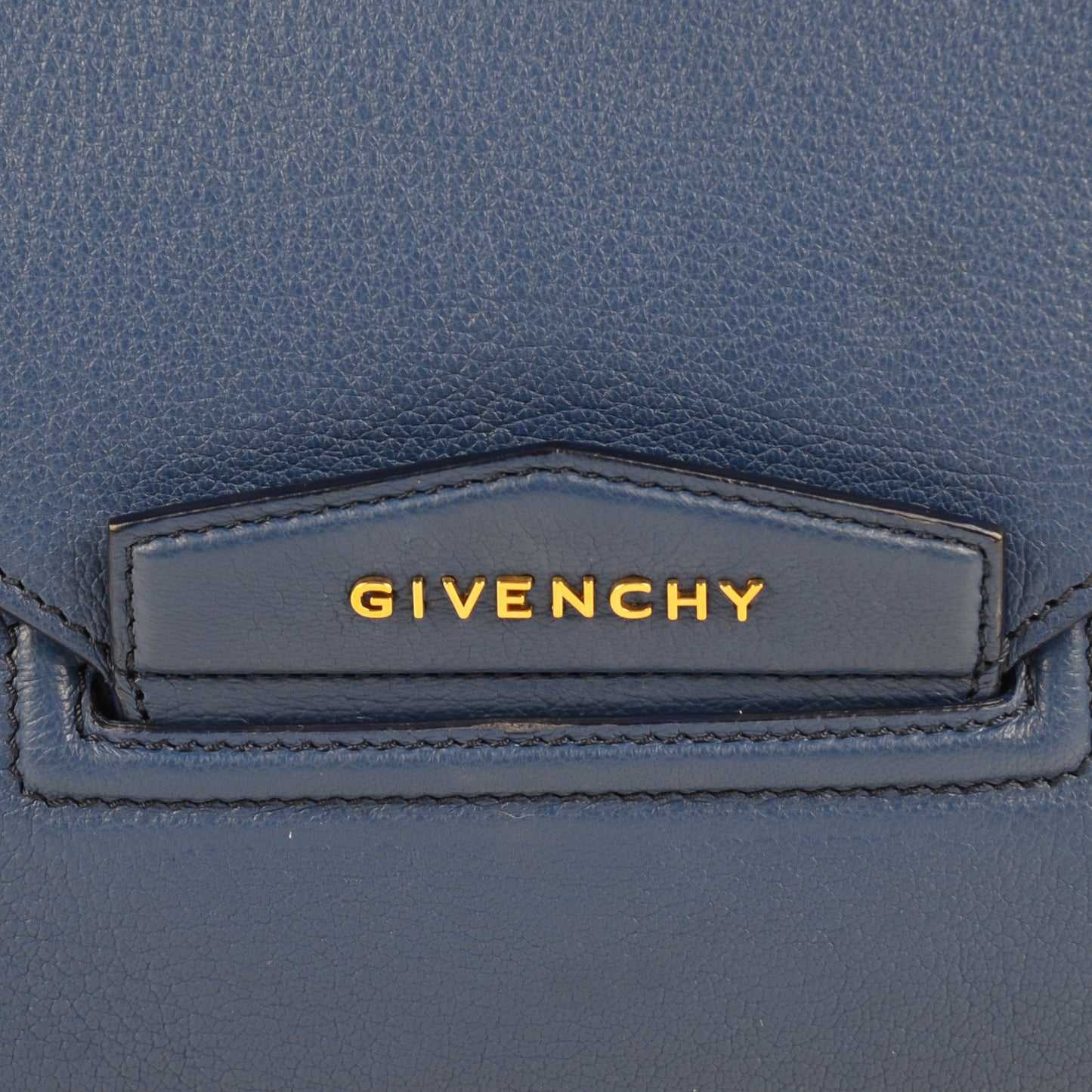 Sugar Goatskin Medium Antigona Envelope Clutch Blue