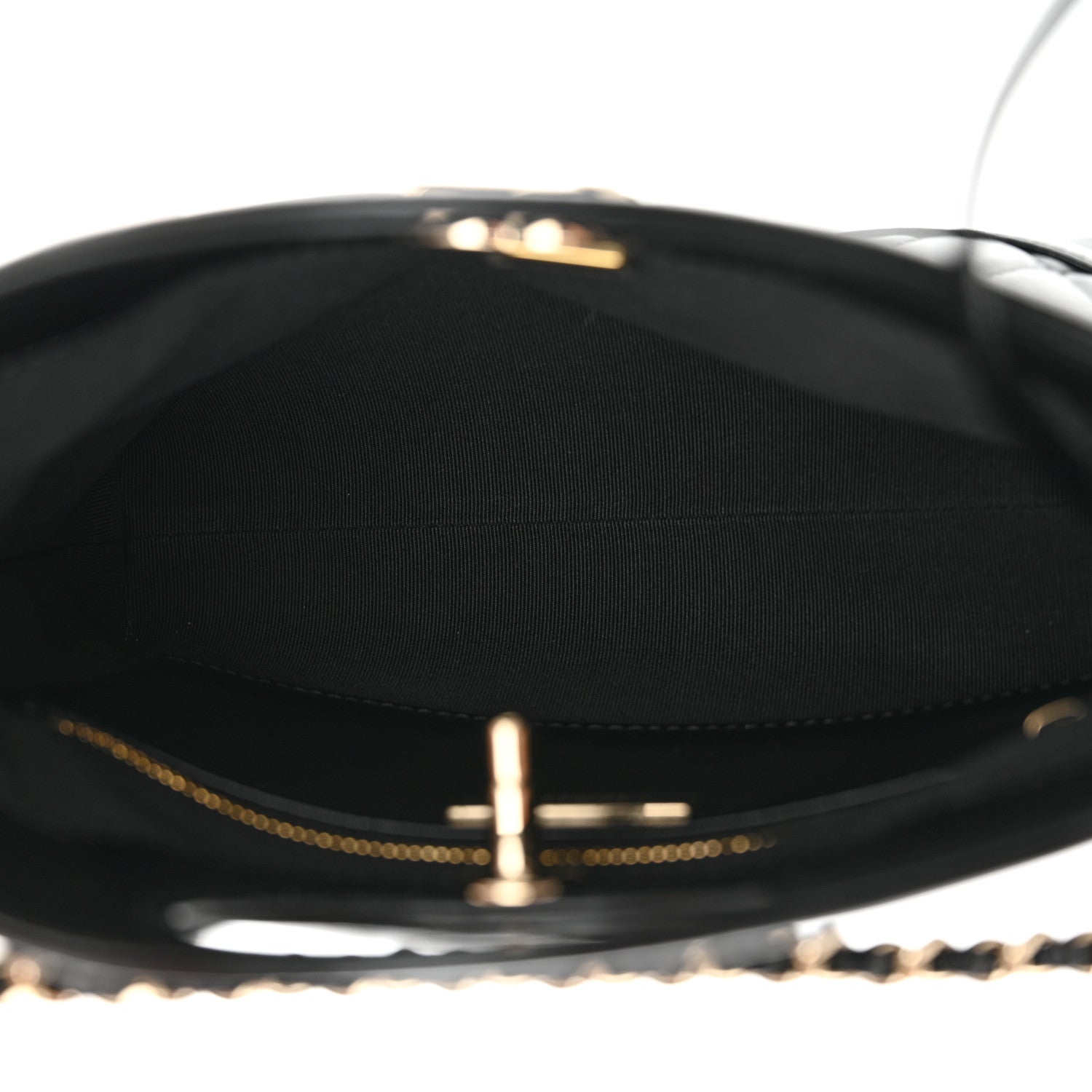 Chanel Shiny Lambskin Quilted Mini 31 Shopping Bag Black 5 of 10