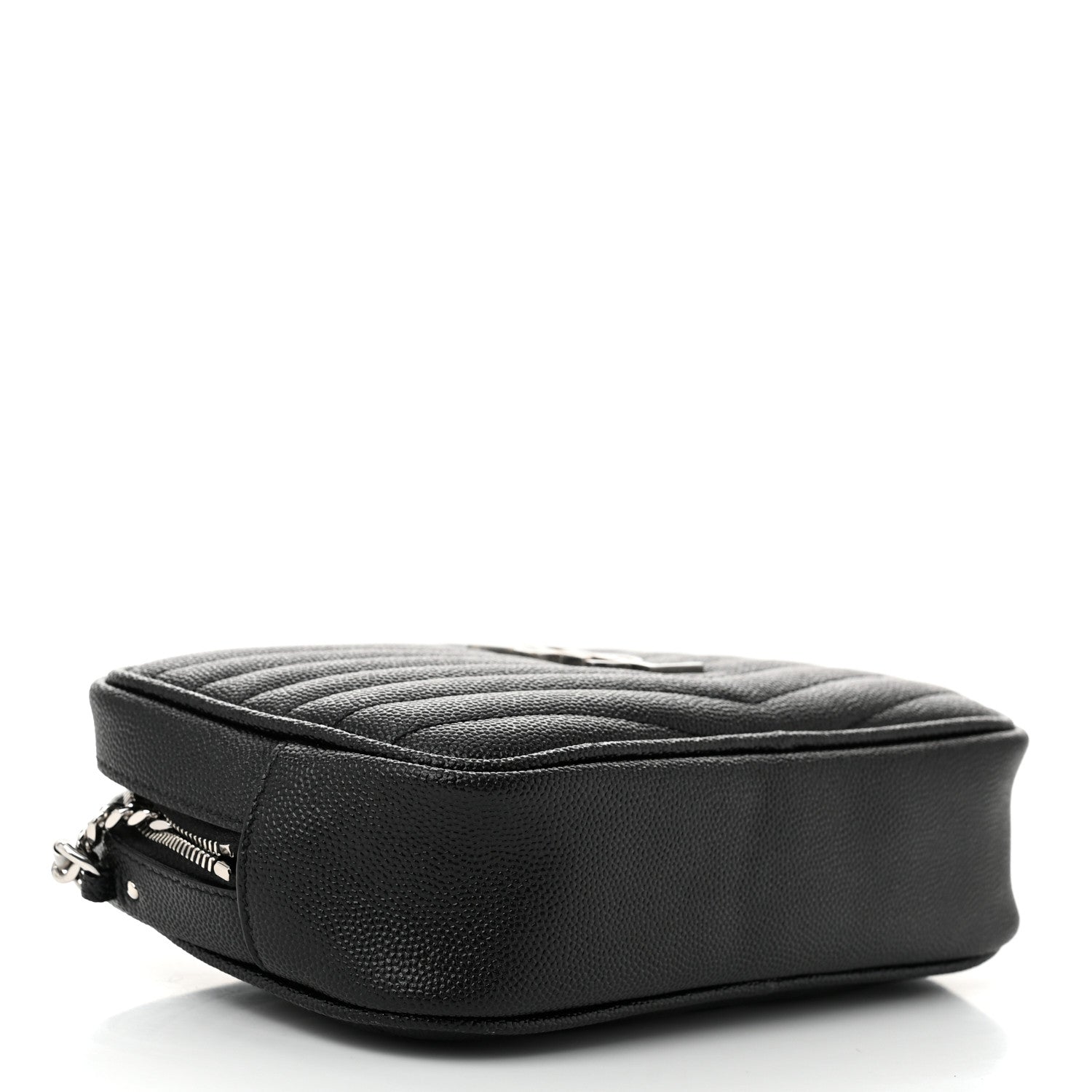Saint Laurent Grain De Poudre Matelasse Monogram Mini Lou Camera Bag Black 4 of 10