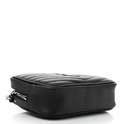 Saint Laurent Grain De Poudre Matelasse Monogram Mini Lou Camera Bag Black 4 of 10