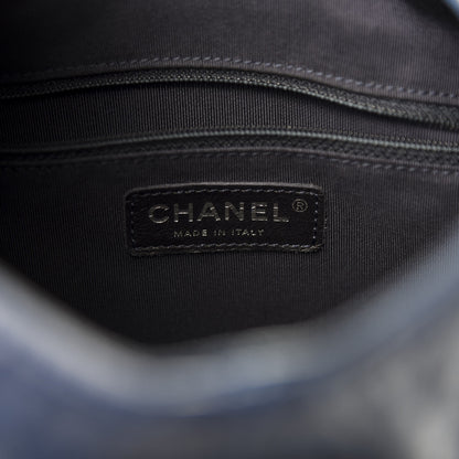 Chanel Aged Calfskin Quilted Coco Supple Hobo Blue 8 of 10