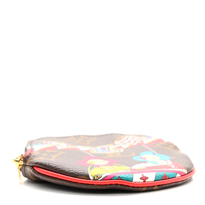 Louis Vuitton Monogram 2020 Christmas Animation Bumper Cars Round Coin Purse Coquelicot 4 of 8