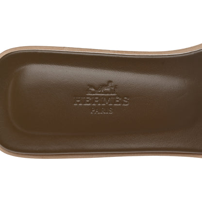 Hermes Epsom Oran Sandals 38 Etoupe 7 of 11