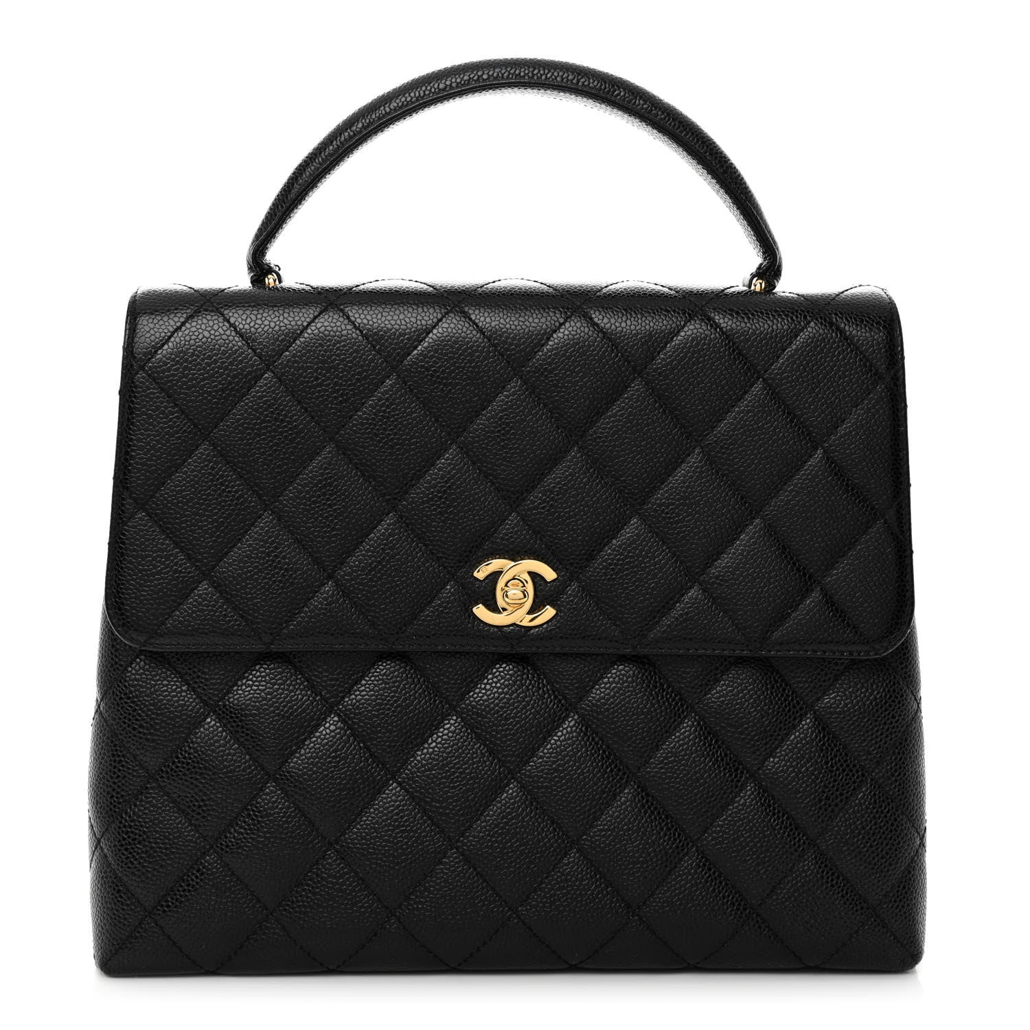 Chanel Caviar Quilted Jumbo Kelly Flap Black 1 of 10