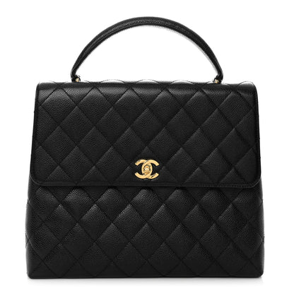 Chanel Caviar Quilted Jumbo Kelly Flap Black 1 of 10