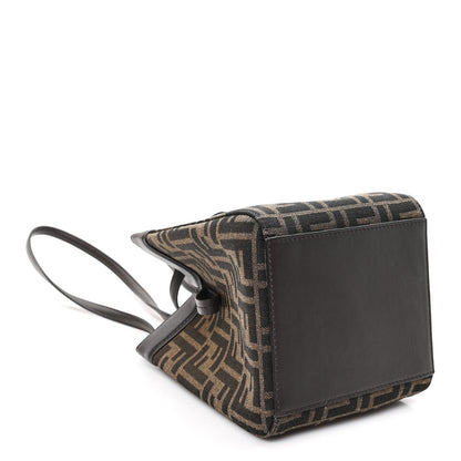 Fendi Fabric Jacquard Vitello Grace FF 1974 Mini Fendi Origami Tobacco Moro Ebano 4 of 9