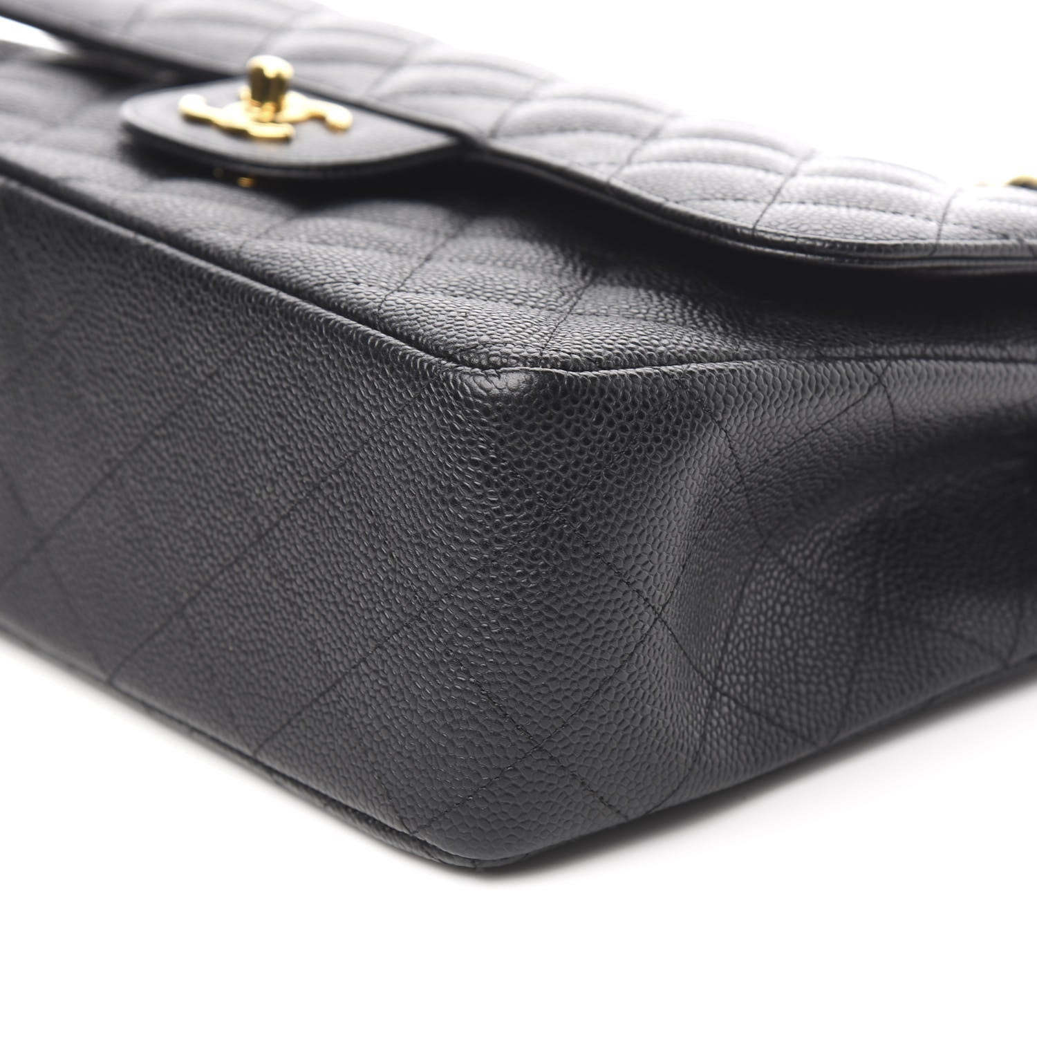 Chanel Caviar Quilted Jumbo Double Flap Black 10 of 12