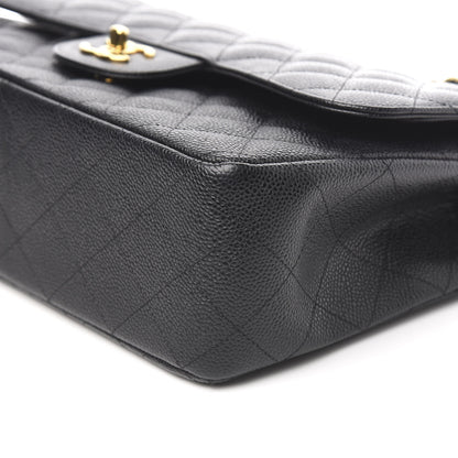 Chanel Caviar Quilted Jumbo Double Flap Black 10 of 12