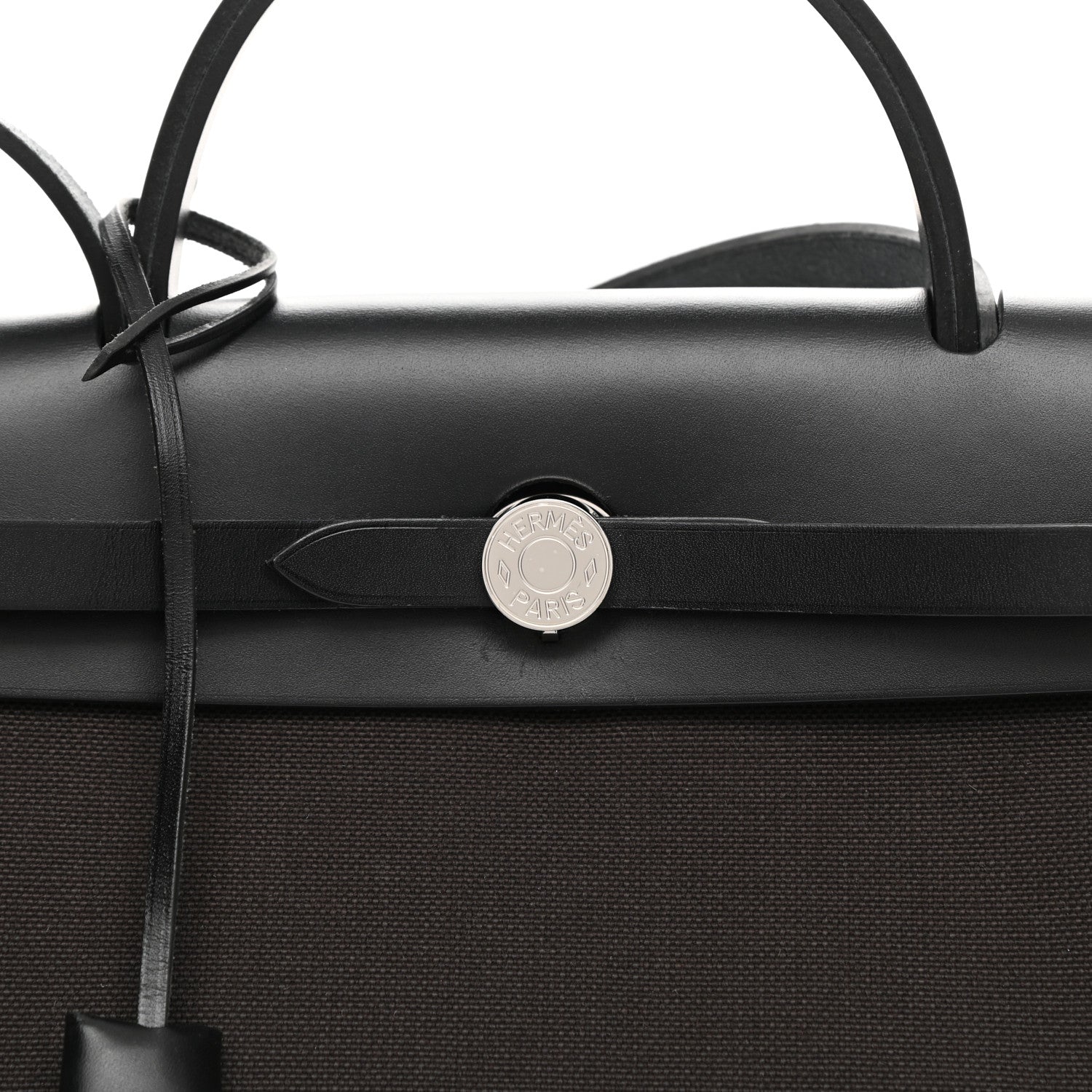 Hermes Military Toile Vache Hunter Herbag Zip Retourne 31 PM Ebene Black 6 of 12