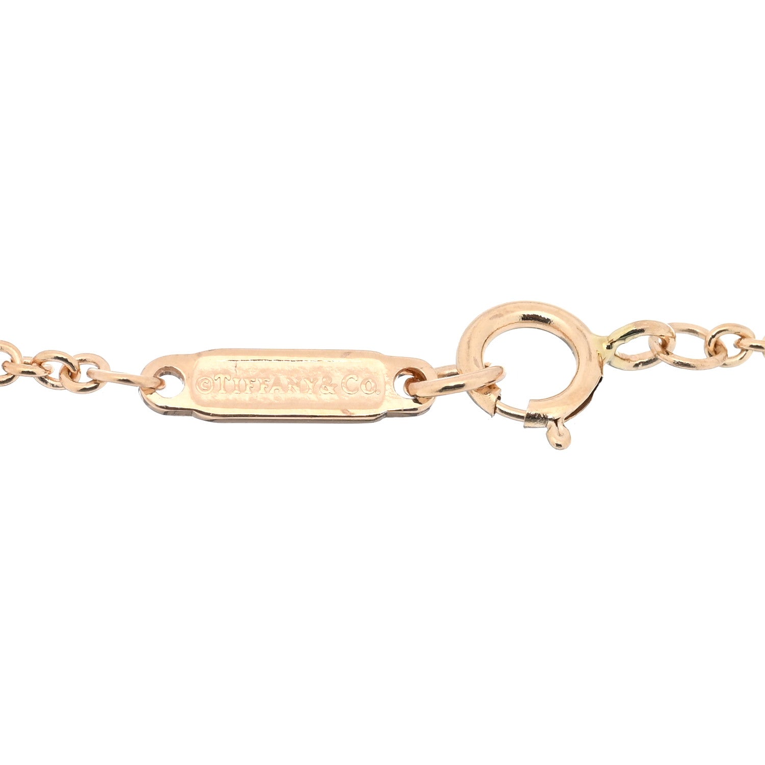Tiffany 18K Rose Gold Diamond Tag Chain Bracelet 3 of 4
