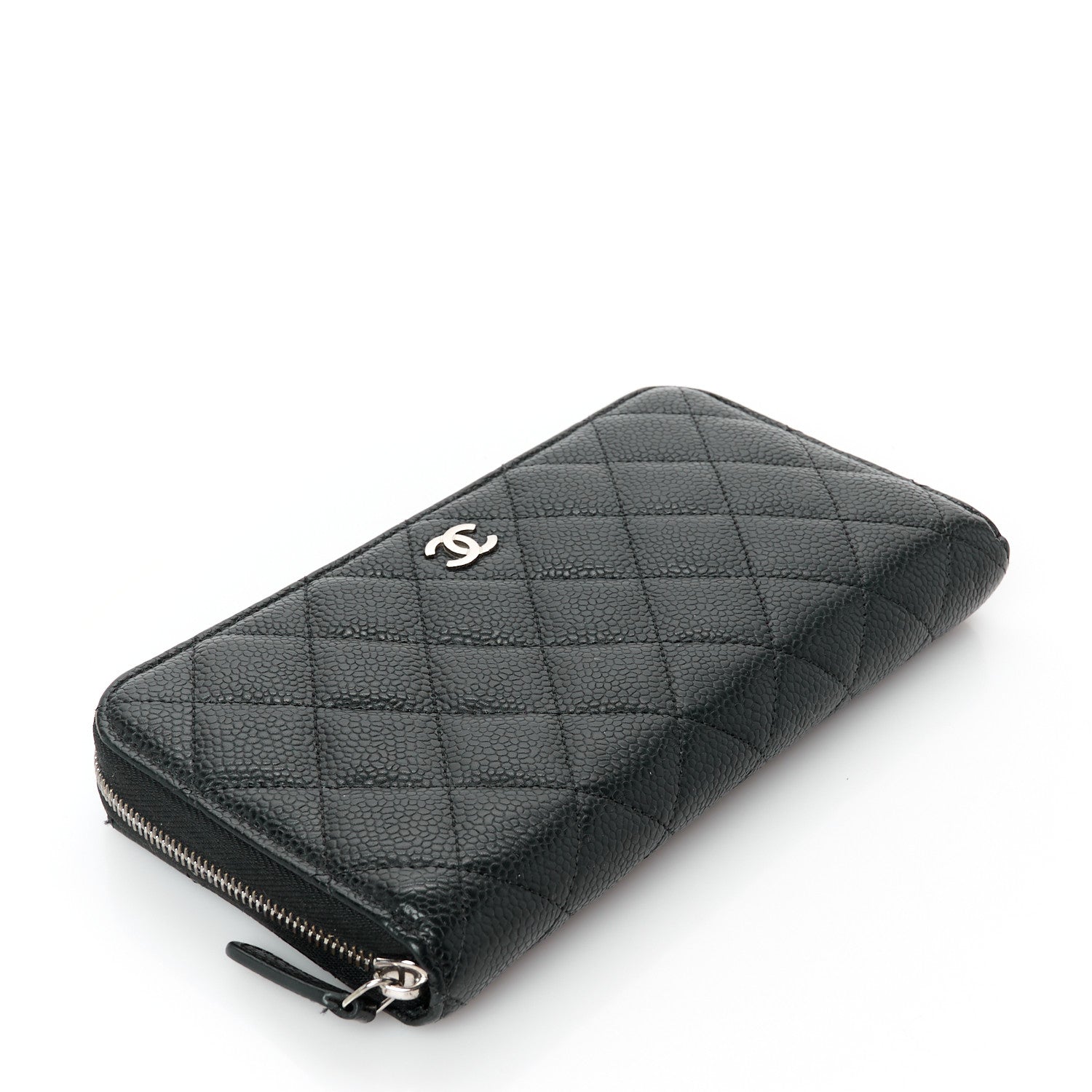Chanel Caviar Quilted Large Gusset Zip Around Wallet Black 4 of 9