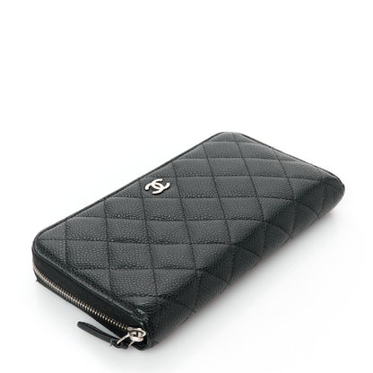 Chanel Caviar Quilted Large Gusset Zip Around Wallet Black 4 of 9