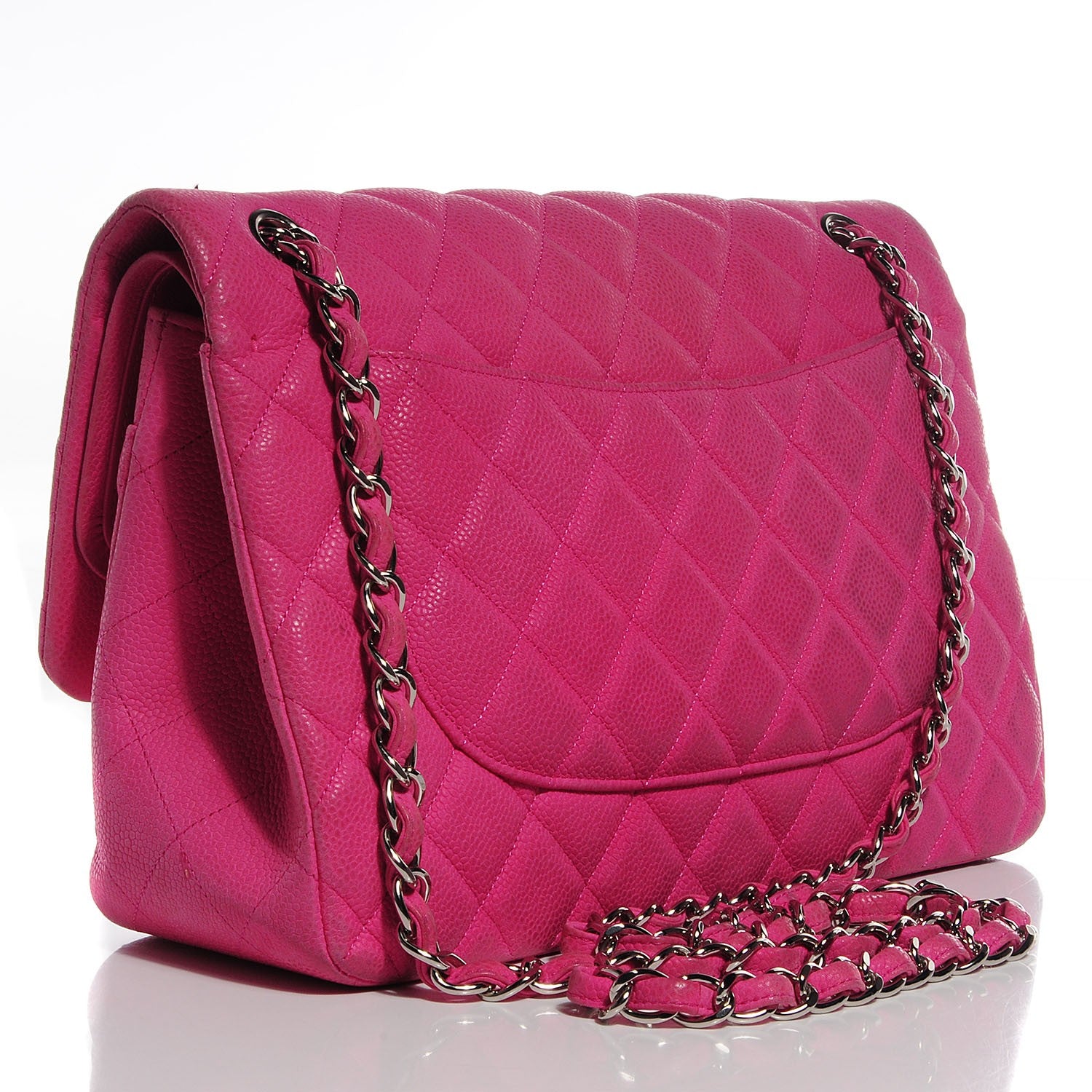 Chanel Iridescent Caviar Quilted Jumbo Double Flap Pink 3 of 8
