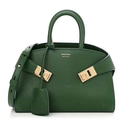 Salvatore Ferragamo Calfskin Mini Hug Bag Forest Green 1 of 9