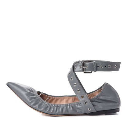 Valentino Garavani Nappa Love Latch Ballerina Flats 36 Light Stone 1 of 8