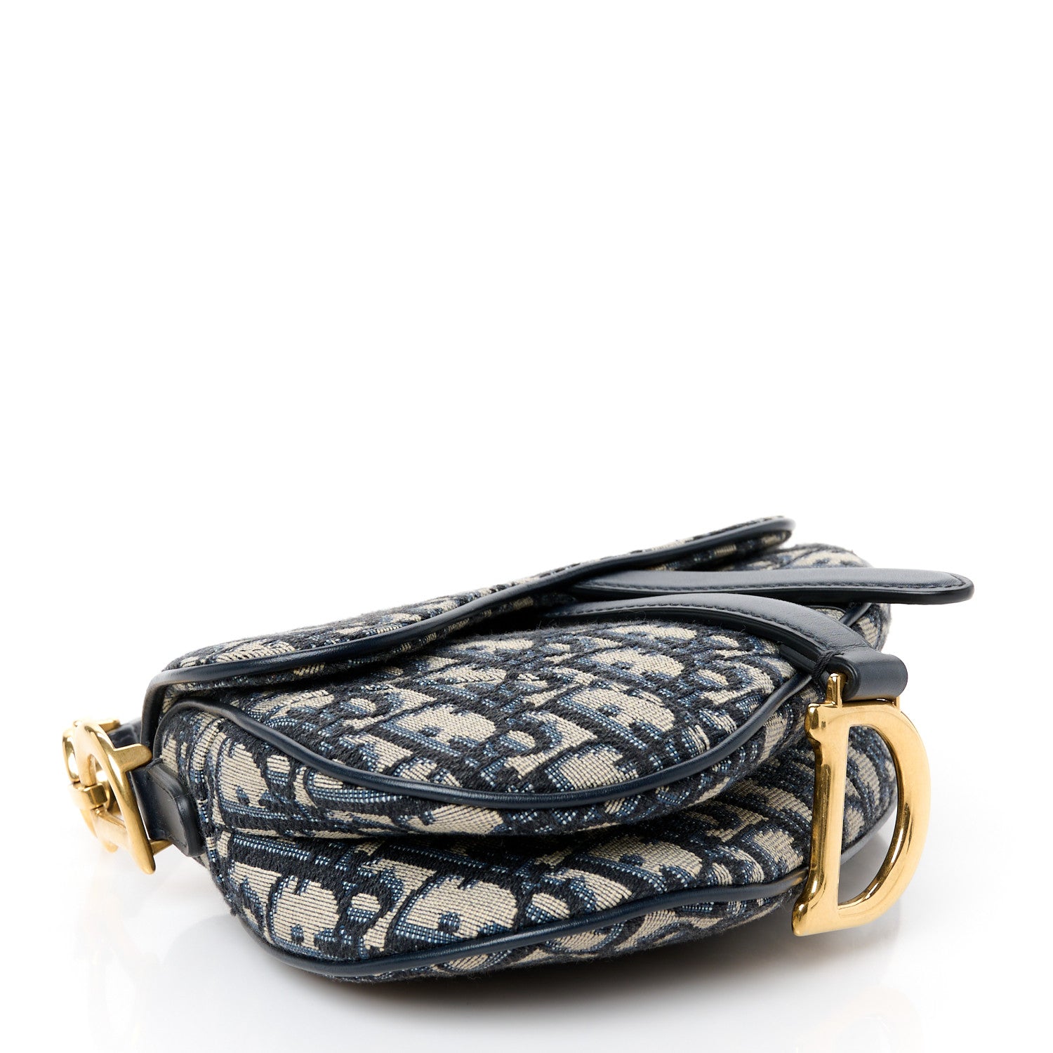Christian Dior Oblique Mini Saddle Bag Blue 4 of 10
