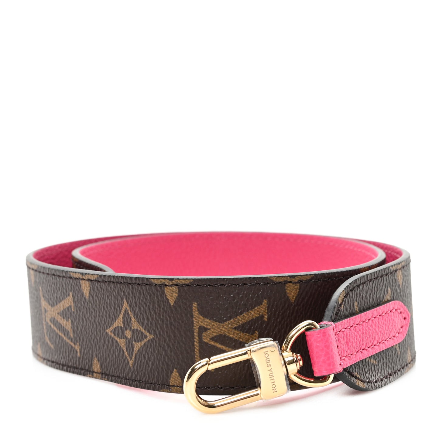 Monogram Bandouliere Shoulder Strap Hot Pink