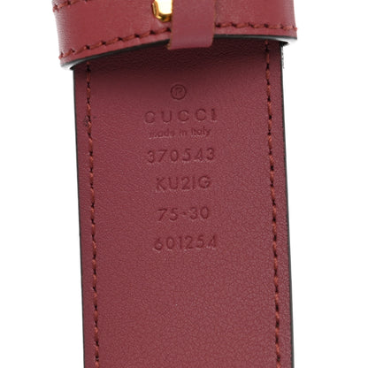 Gucci GG Supreme Monogram Blooms Moon Calfskin Interlocking G 37mm Belt 75 30 Beige Ebony Multicolor Dry Rose 5 of 5