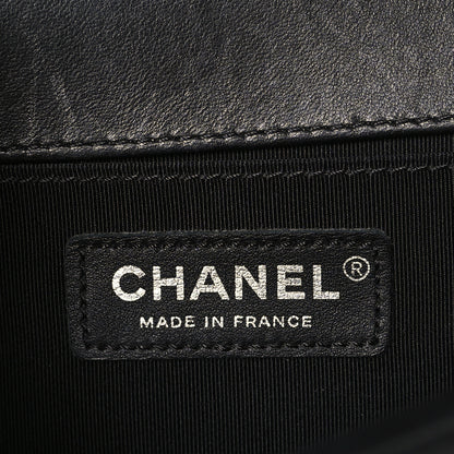 Chanel Calfskin Pleated Medium Boy Flap Black 6 of 9