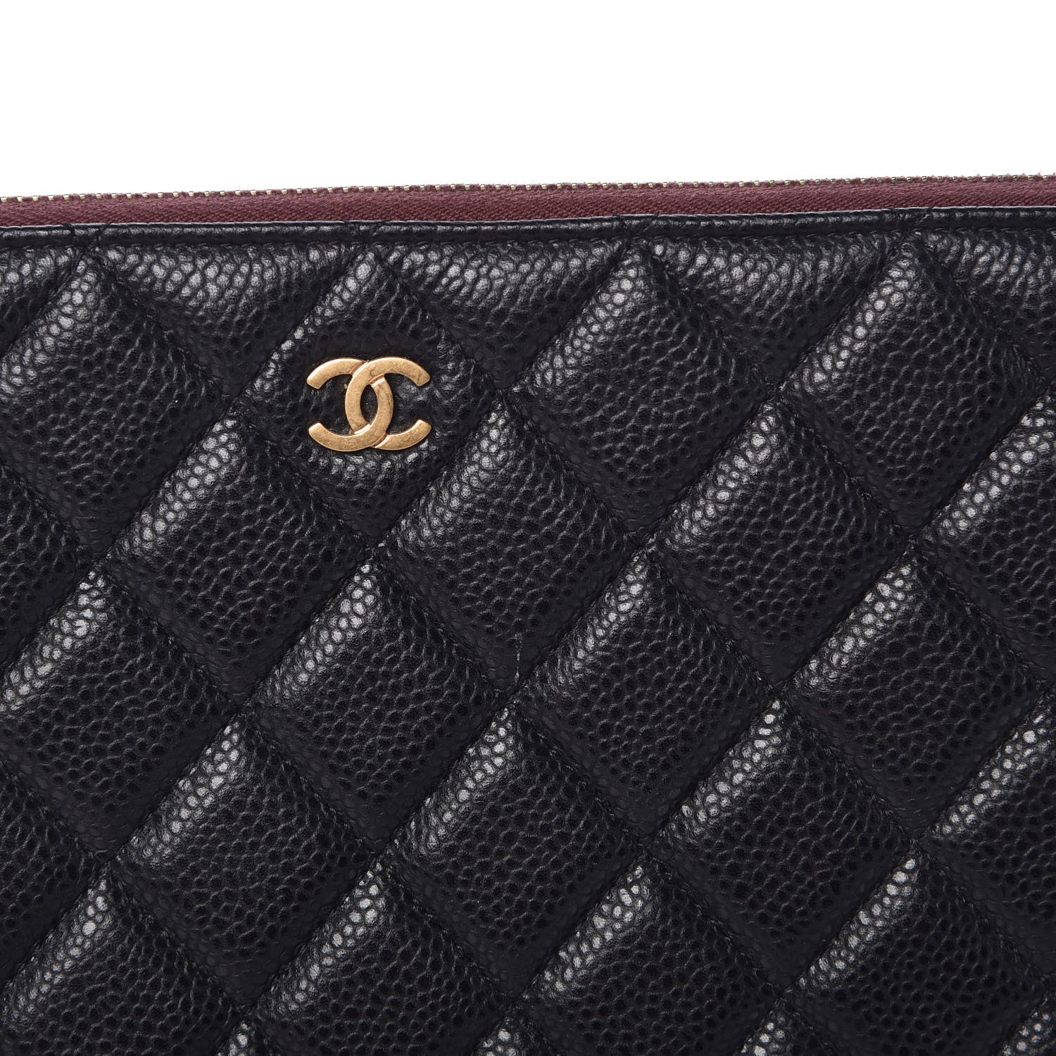 Chanel Caviar Quilted Large Cosmetic Case Black 8 of 11