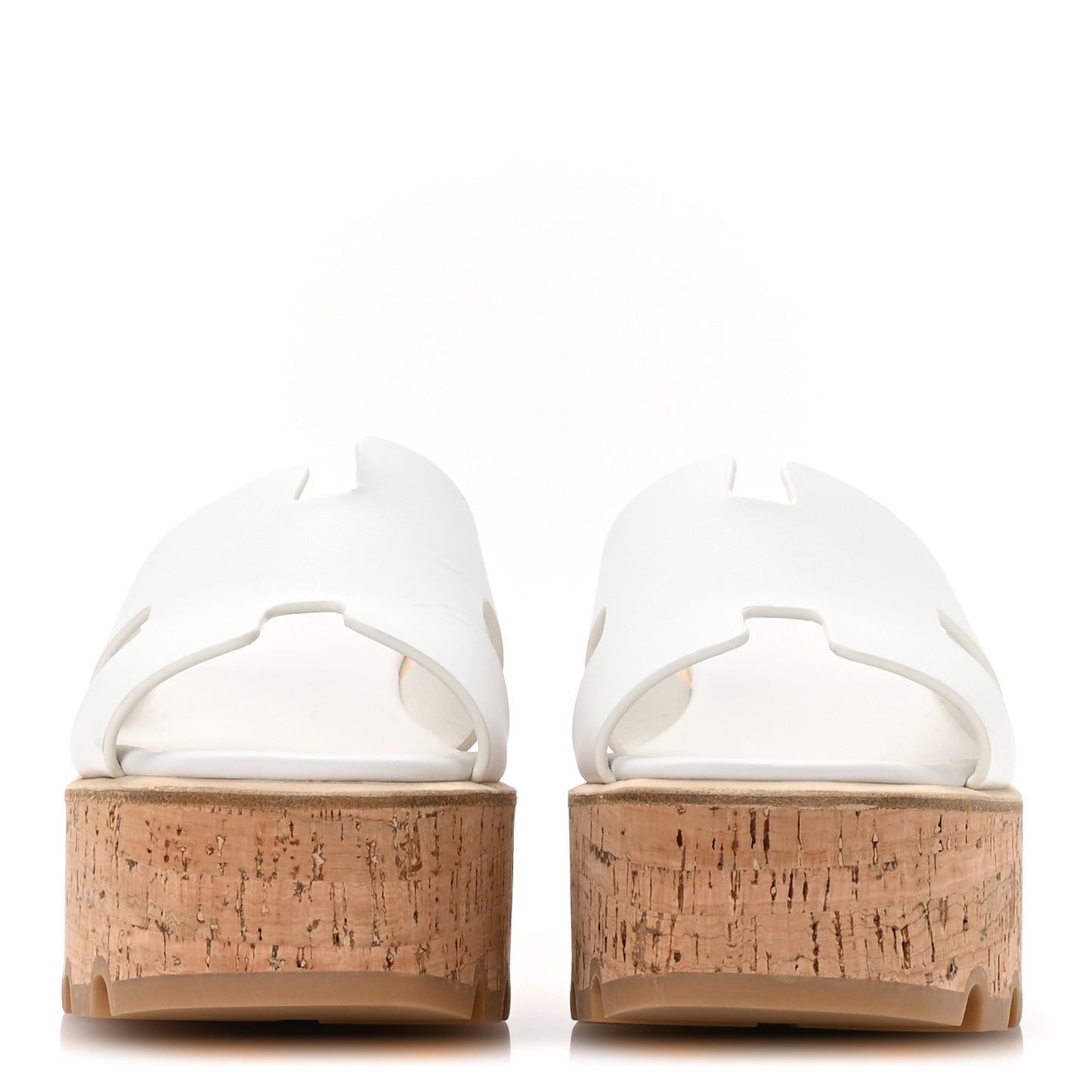 Calfskin Cork Eze 30 Sandals 37 White