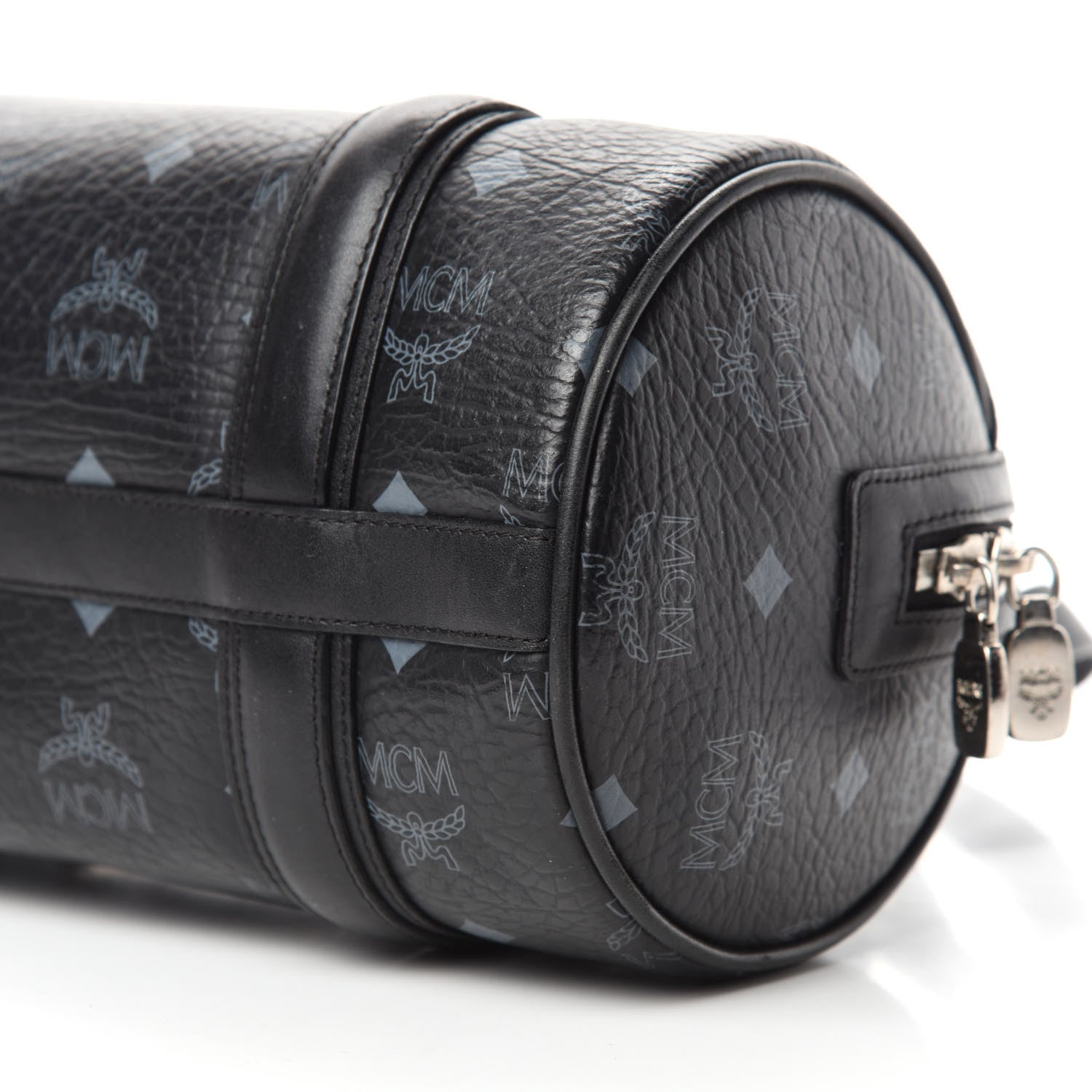 MCM Visetos Essential Barrel Bag Black 7 of 12
