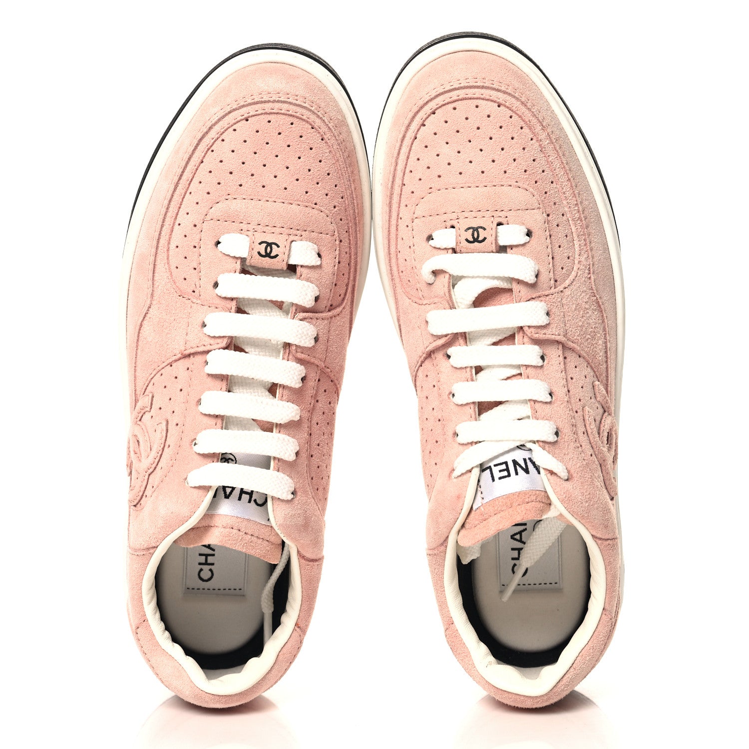 Chanel Suede Womens CC Sneakers 36 Pink 2 of 8
