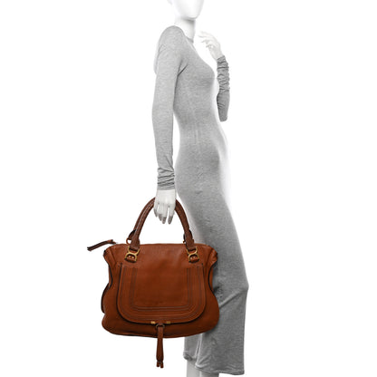 Chloe Calfskin Large Marcie Satchel Tan 2 of 15