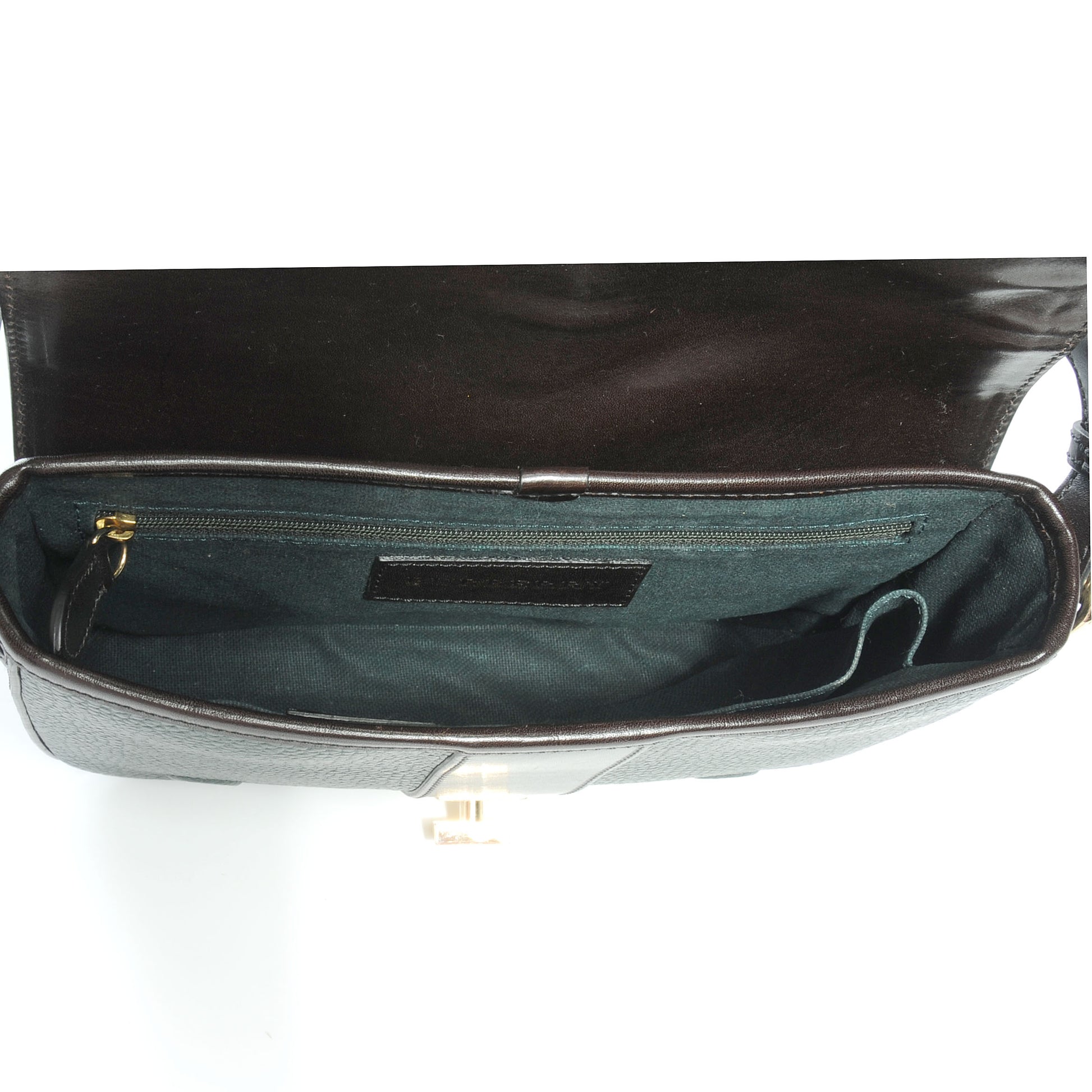 Burberry Leather Suede Brickfield Shoulder Bag Green 5 of 11