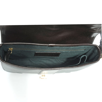 Burberry Leather Suede Brickfield Shoulder Bag Green 5 of 11
