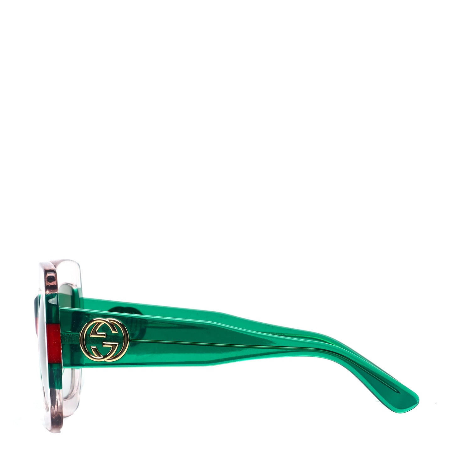 Square Web Frame GG0178S Sunglasses Green Red
