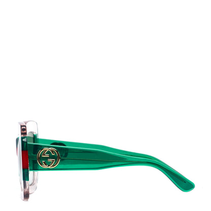 Gucci Square Web Frame GG0178S Sunglasses Green Red 3 of 8
