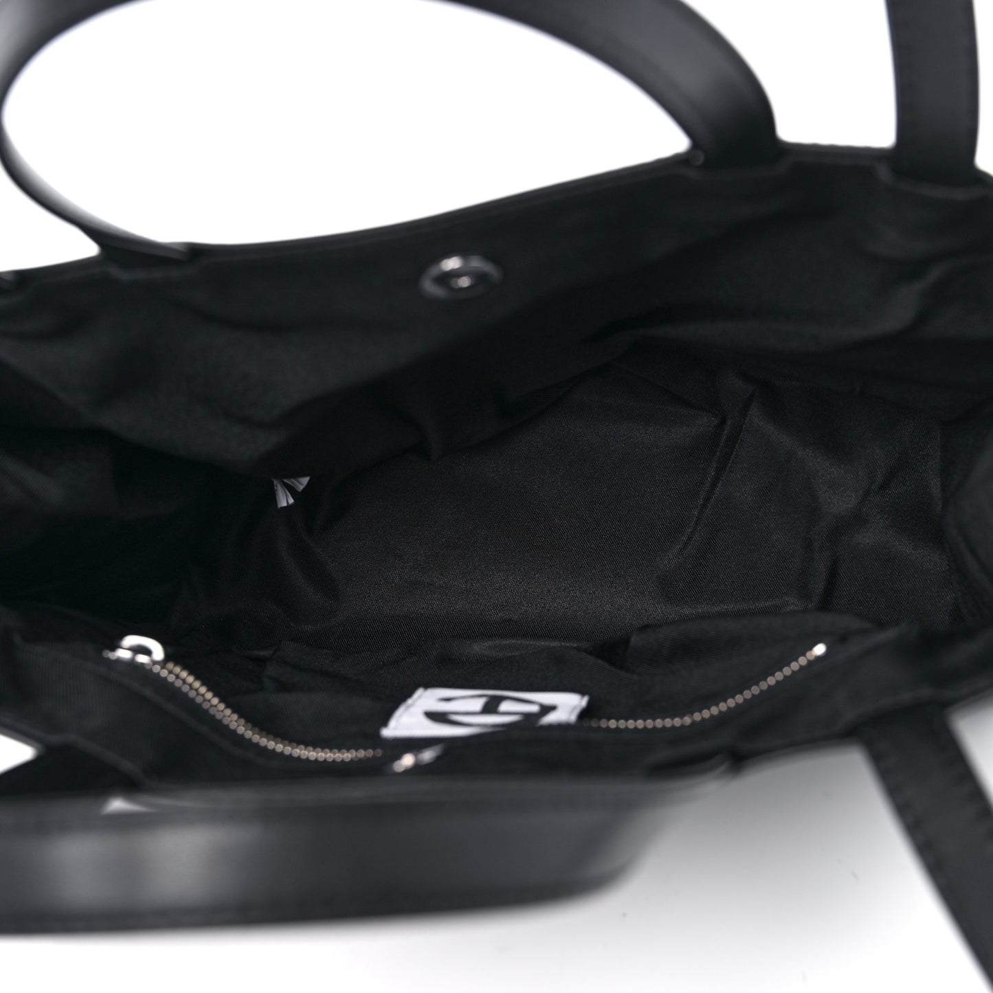 Vegan Leather Medium Shopping Bag Black