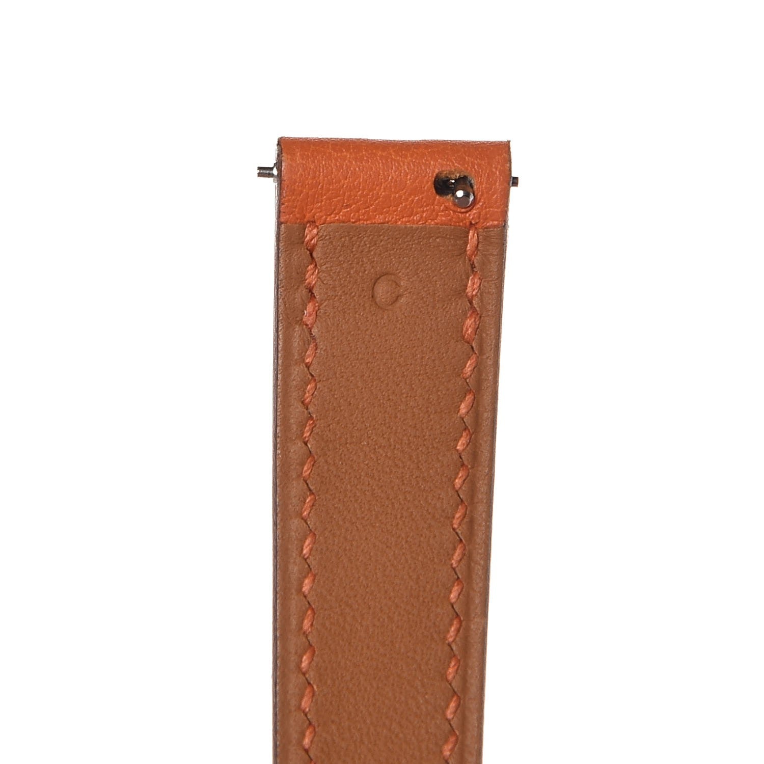Hermes Swift Heure H Watch PM Strap Orange 3 of 4