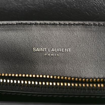 Saint Laurent Calfskin Y Quilted Monogram Medium Loulou Chain Satchel Black 6 of 8