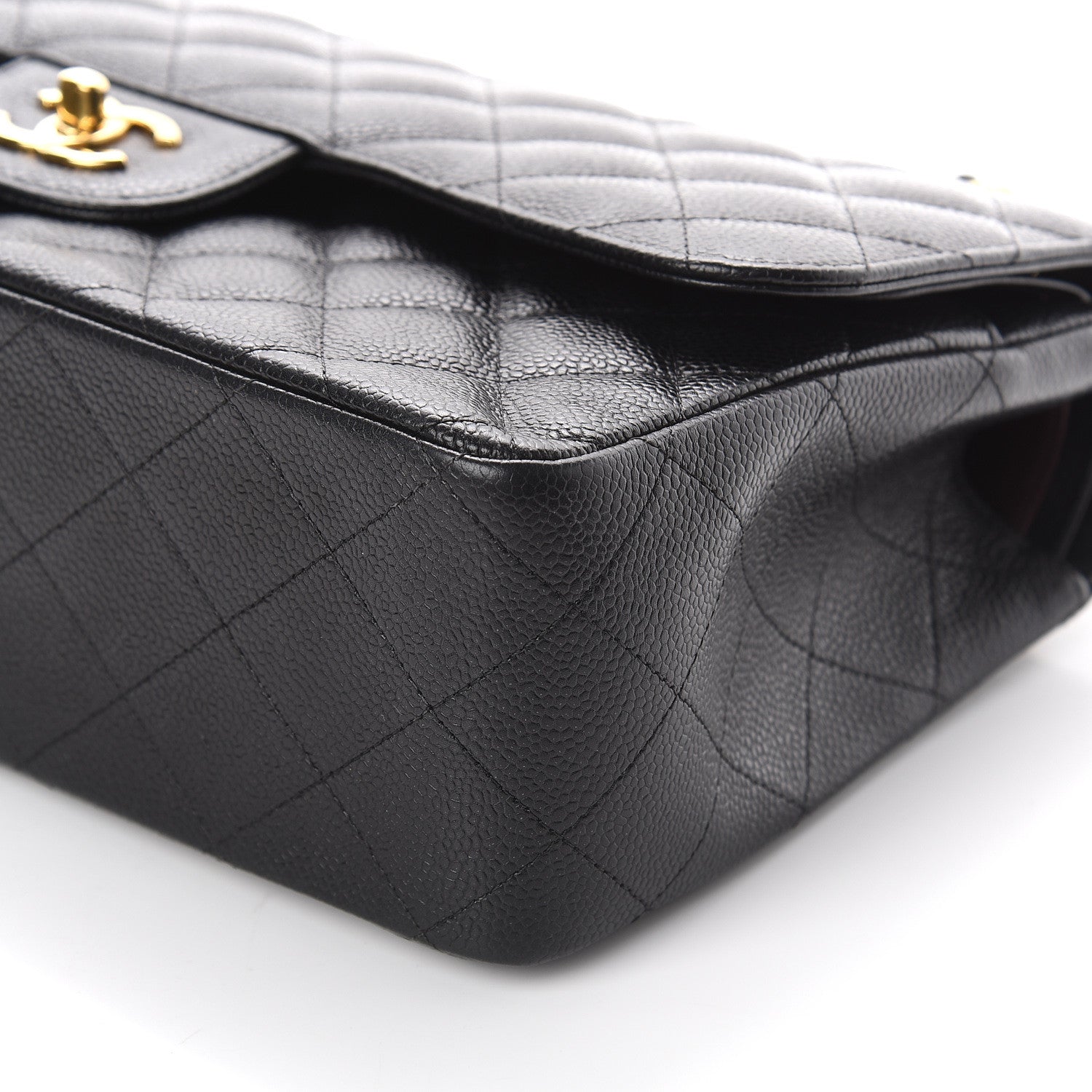 Chanel Caviar Quilted Jumbo Double Flap Black 9 of 10