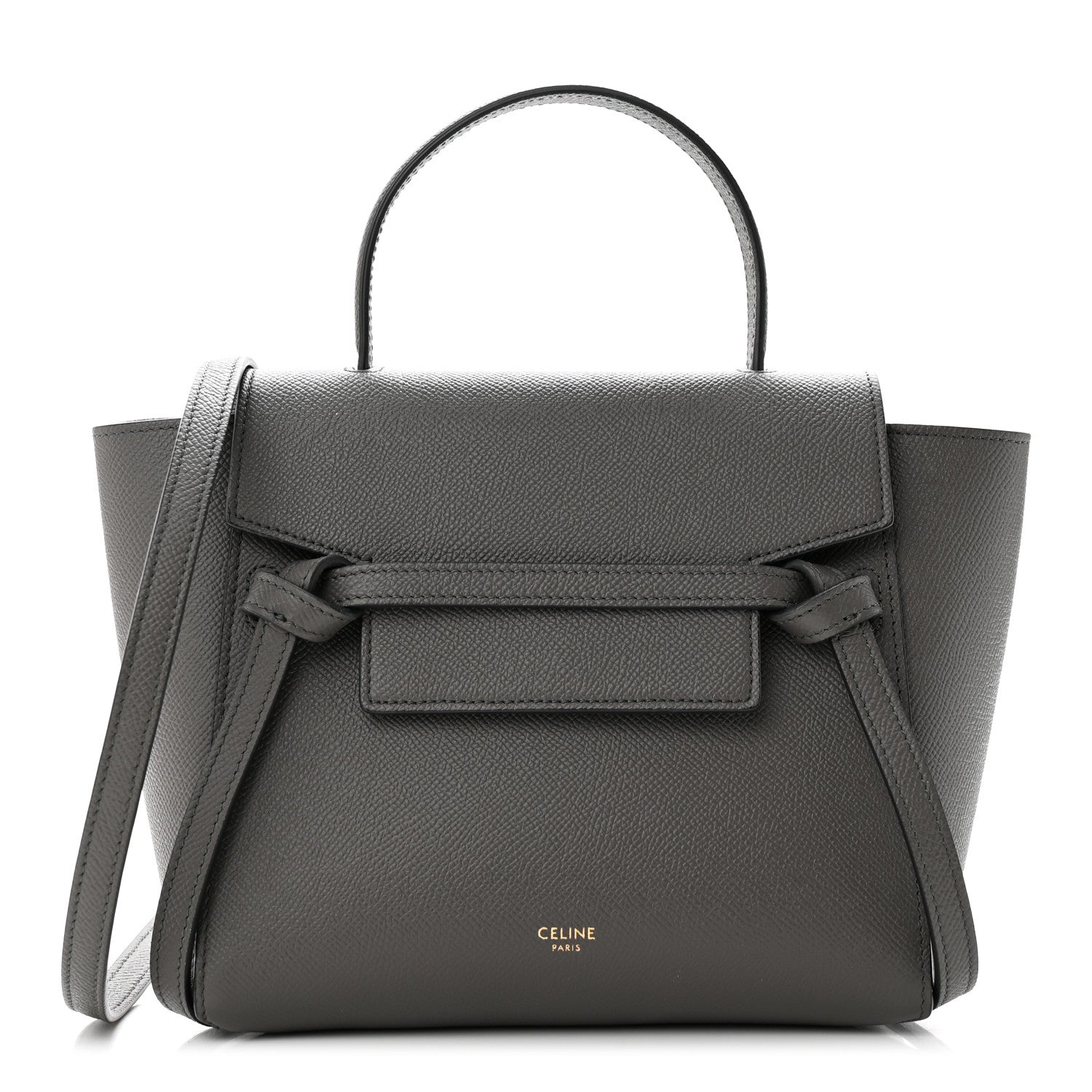 Celine Grained Calfskin Nano Belt Bag Grey 1 of 10