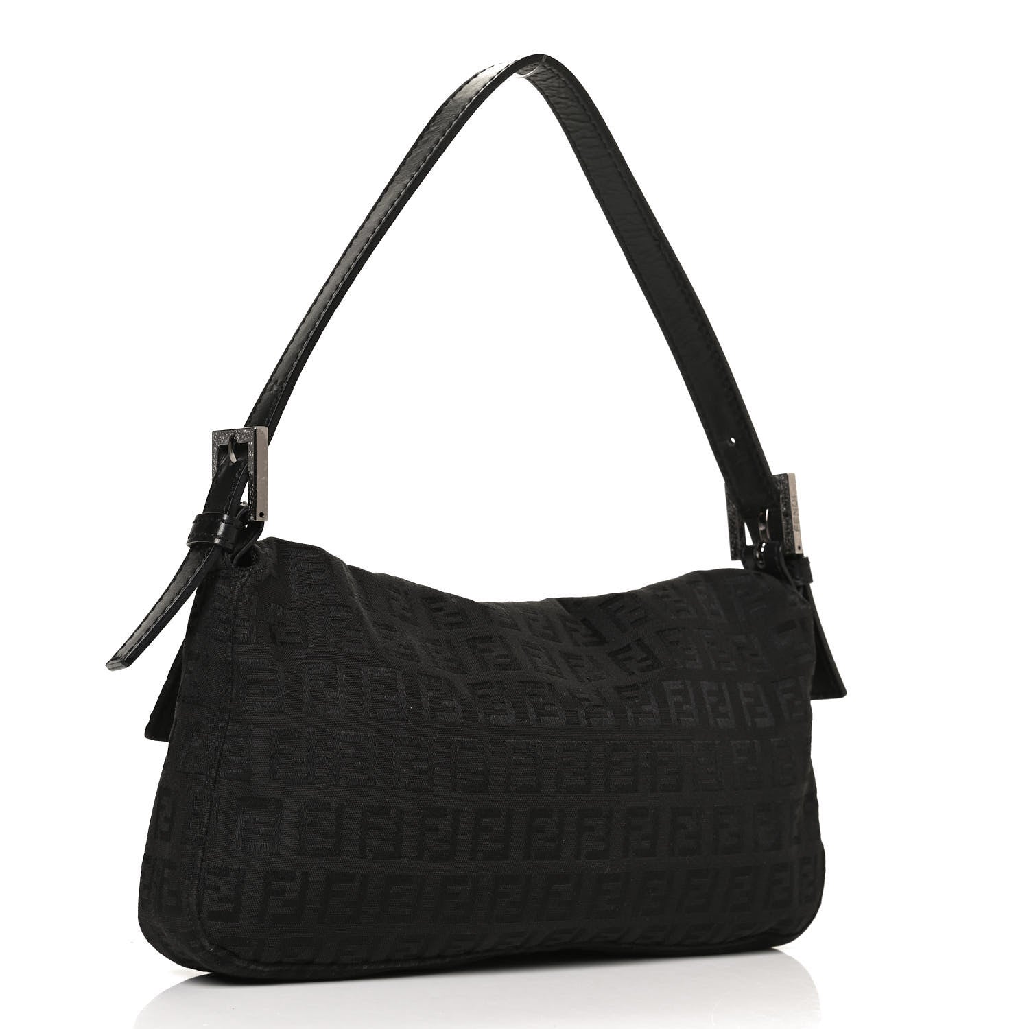 Fendi Zucchino Baguette Black 3 of 12