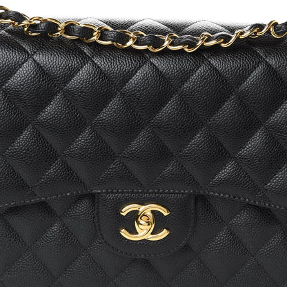Chanel Caviar Quilted Jumbo Double Flap Black 10 of 10