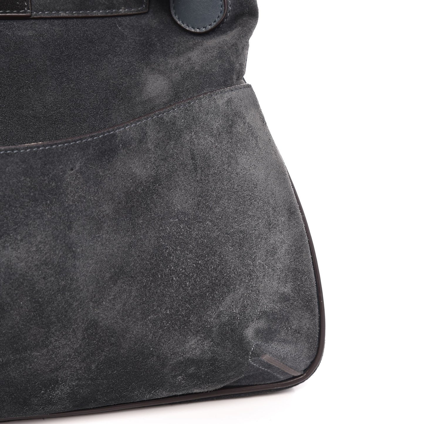 Suede Medium Lexa Shoulder Bag Silver Blue