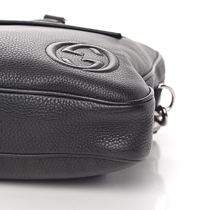 Gucci Pebbled Calfskin Large Soho Briefcase Black 9 of 10