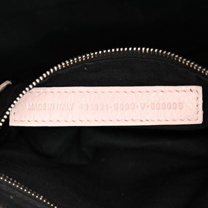 Balenciaga Agneau Classic Silver Hardware S City Logo Strap Light Rose White 7 of 20