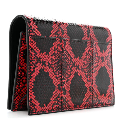 Saint Laurent Ayers Monogram Toy Kate Strap Wallet Black Red 3 of 8